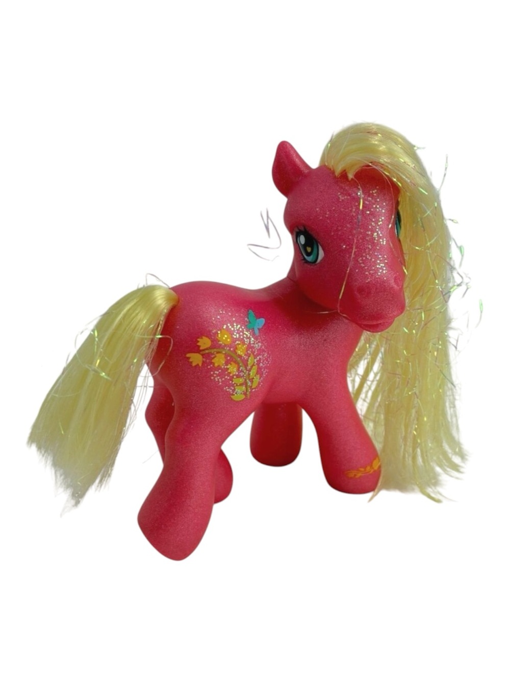 VTG G3 My Little Pony Forsythia Pink Yellow Hasbro 2004 Friendship Ball - FLAW